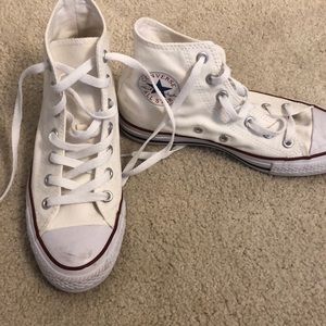 White Converse High Tops
